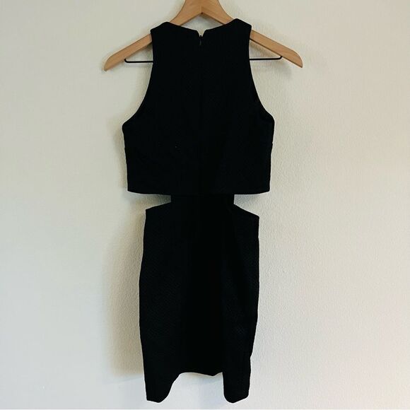 Cynthia rowley Women's Black Mid Cut Out Midi Sleeveless Dress Size 2 - Picture 6 of 8